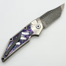 Hypercut Dharma Titanium Handles w/ Black Timascus/Mother of Pearl Inlays & Damascus