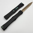 Microtech Marfione Select Nemesis IV Black Handle w/ Antique Green Accents & 4.4" Bronze D/E M390MK 1152-13MS1
