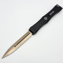 Microtech Marfione Select Nemesis IV Black Handle w/ Antique Denim Accents & 4.4" Bronze D/E M390MK 1152-13MS2