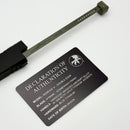 Microtech Marfione Select Nemesis IV Black Handle w/ Galactic Gold Accents & 4.4" Stonewash D/E M390MK 1152-10MS2