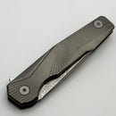 Uldanov Custom Knives R1 w/ Milled Titanium Handles & Damascus