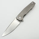 Uldanov Custom Knives R1 w/ Milled Titanium Handles & Hand Satin S125VN