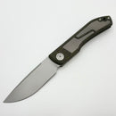 Uldanov Custom Knives Sierra L Green Carbon Fiber Handles w/ Ti Inlays & MagnaCut