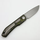 Uldanov Custom Knives Sierra L Green Carbon Fiber Handles w/ Ti Inlays & MagnaCut