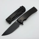 Chaves Knives Street Liberation Flipper Black PVD w/ Titanium Integral Handle & Drop Point M390