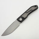 Uldanov Custom Knives Sierra L Black Carbon Fiber Handles w/ Ti Inlays & MagnaCut