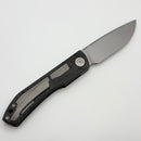 Uldanov Custom Knives Sierra L Black Carbon Fiber Handles w/ Ti Inlays & MagnaCut