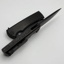 Chaves Knives Street Liberation Flipper Black PVD w/ Titanium Integral Handle & Drop Point M390