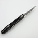 Uldanov Custom Knives Sierra L Black Carbon Fiber Handles w/ Ti Inlays & MagnaCut