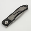 Uldanov Custom Knives Sierra L Black Carbon Fiber Handles w/ Ti Inlays & MagnaCut