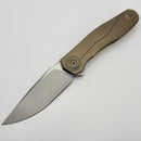Uldanov Custom Knives R2 w/ Milled Titanium Bronzed Handles & MagnaCut