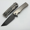 Chaves Knives Street Liberation Flipper w/ Titanium Integral Handle w/ DLC Hardware & Tanto M390