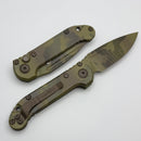 Microtech Knives LUDT Gen III Smooth Handle Topo Badlands/Bazooka Camo Drop Point Signature Series 1135S-1TPBNBOCS