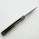 Uldanov Custom Knives R2 w/ Milled Titanium Bronzed Handles & MagnaCut