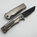 Chaves Knives Street Liberation Flipper w/ Titanium Integral Handle w/ DLC Hardware & Tanto M390