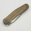 Uldanov Custom Knives R2 w/ Milled Titanium Bronzed Handles & MagnaCut