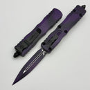 Microtech Dirac Black/Purple Hex Camo Handle D/E Signature Series 225-1BKPUHXCS