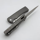 Chaves Knives Street Liberation Flipper w/ Titanium Integral Handle & Belt Finish Drop Point M390