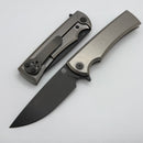 Chaves Knives Street Liberation Flipper w/ Titanium Integral Handle w/ DLC Hardware & Drop Point M390