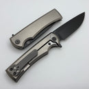 Chaves Knives Street Liberation Flipper w/ Titanium Integral Handle w/ DLC Hardware & Drop Point M390