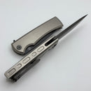 Chaves Knives Street Liberation Flipper w/ Titanium Integral Handle w/ DLC Hardware & Drop Point M390