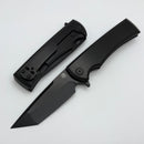 Chaves Knives Street Liberation Flipper Black PVD w/ Titanium Integral Handle & Tanto M390
