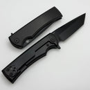 Chaves Knives Street Liberation Flipper Black PVD w/ Titanium Integral Handle & Tanto M390