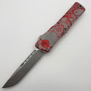 Microtech Knives Combat Troodon Gen III Apocalyptic Single Edge w/ Red Handle 1143-10APRD (In House Modified)