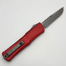 Microtech Knives Combat Troodon Gen III Apocalyptic Single Edge w/ Red Handle 1143-10APRD (In House Modified)