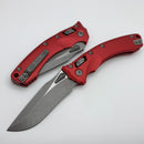 Microtech Amphibian RAM LOK Red Fluted Aluminum & Apocalyptic M390MK 137RL-10APFLRD