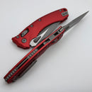 Microtech Amphibian RAM LOK Red Fluted Aluminum & Apocalyptic M390MK 137RL-10APFLRD