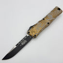 Microtech Knives Combat Troodon Gen III Tan & Black Single Edge 1143-1TA (In House Modified)