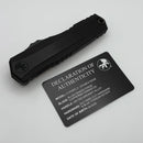 Blem Microtech Marfione Select Cypher II Black w/ D/E Blued Baker Forge Copper-Mai 1242-16MS4