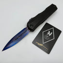 Blem Microtech Marfione Select Cypher II Black w/ D/E Blued Baker Forge Copper-Mai 1242-16MS4