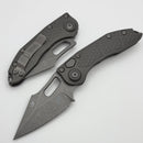 Microtech Borka M-Stitch Auto Natural Clear Aluminum Handle & 3.25" Apocalyptic M390MK 169M-10APNC