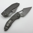 Microtech Borka M-Stitch Auto Natural Clear Aluminum Handle & 3.25" Apocalyptic M390MK 169M-10APNC