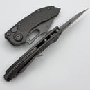 Microtech Borka M-Stitch Auto Natural Clear Aluminum Handle & 3.25" Apocalyptic M390MK 169M-10APNC