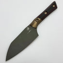 Microtech Santoku 4.2" Black Cherry G-10/Bronze Titanium Bolster Handle w/ DLC M390MK Signature Series 3300B-1DLCBCS
