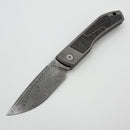 Uldanov Custom Knives Sierra w/ Milled Titanium/Carbon Fiber & ZD1-1016 Damascus