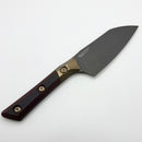 Microtech Santoku 4.2" Black Cherry G-10/Bronze Titanium Bolster Handle w/ DLC M390MK Signature Series 3300B-1DLCBCS