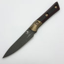 Microtech Paring Knife Black Cherry G-10/Bronze Titanium Bolster Handle w/ DLC M390MK 3500B-1DLCBCS