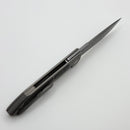 Uldanov Custom Knives Sierra w/ Milled Titanium/Carbon Fiber & ZD1-1016 Damascus