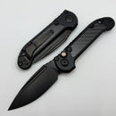 Microtech Knives LUDT Gen III DLC S/E w/ Carbon Fiber Inlays Signature Series 1135-1DLCTCFIS
