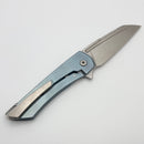 MachineWise Mojave Fine Step Ice Blue Titanium Handles & Lightwash S90V
