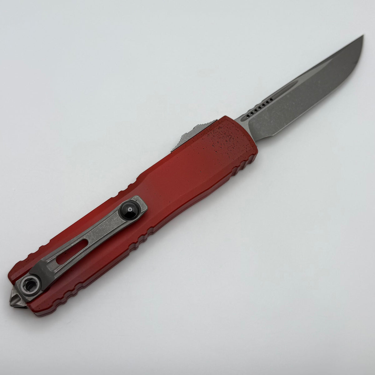 Microtech Ultratech ZBP S/E Apocalyptic M390MK w/ Red Splatter Handle