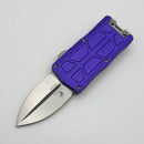 Microtech Exocet II w/ Purple Aluminum Handle & Stonewash D/E M390MK 1157-10PU