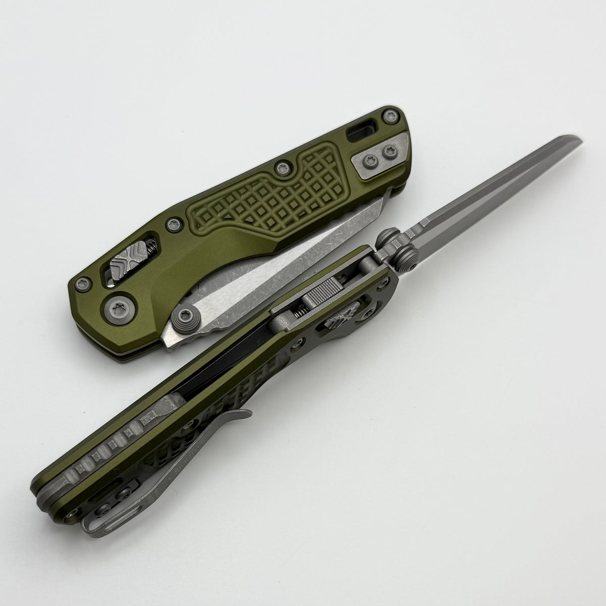Microtech MSI RAM LOK Mini OD Green Frag Aluminum Handles w/ Apocalypt