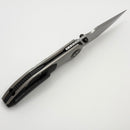 Poikilo Blade Christensen Knifeworks Casque Titanium Handles w/ 3 Piece Black Ti Inlays & Pearlescent M398