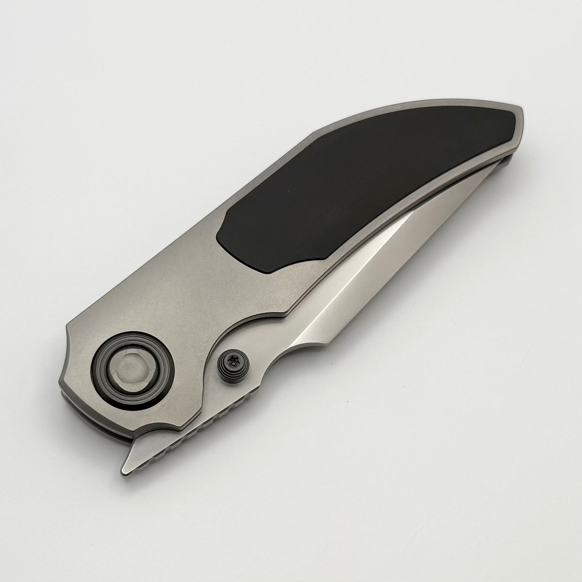Poikilo Blade Christensen Knifeworks Casque Titanium Handles w/ Black