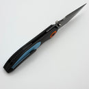 Poikilo Blade Christensen Knifeworks Casque Titanium Handles w/ Teal Ti Inlays & Pearlescent Stonewash DLC M398